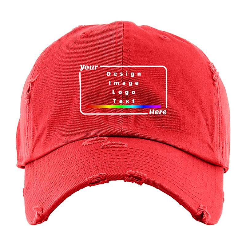 Your Design Here Caps Red Baseball Cap