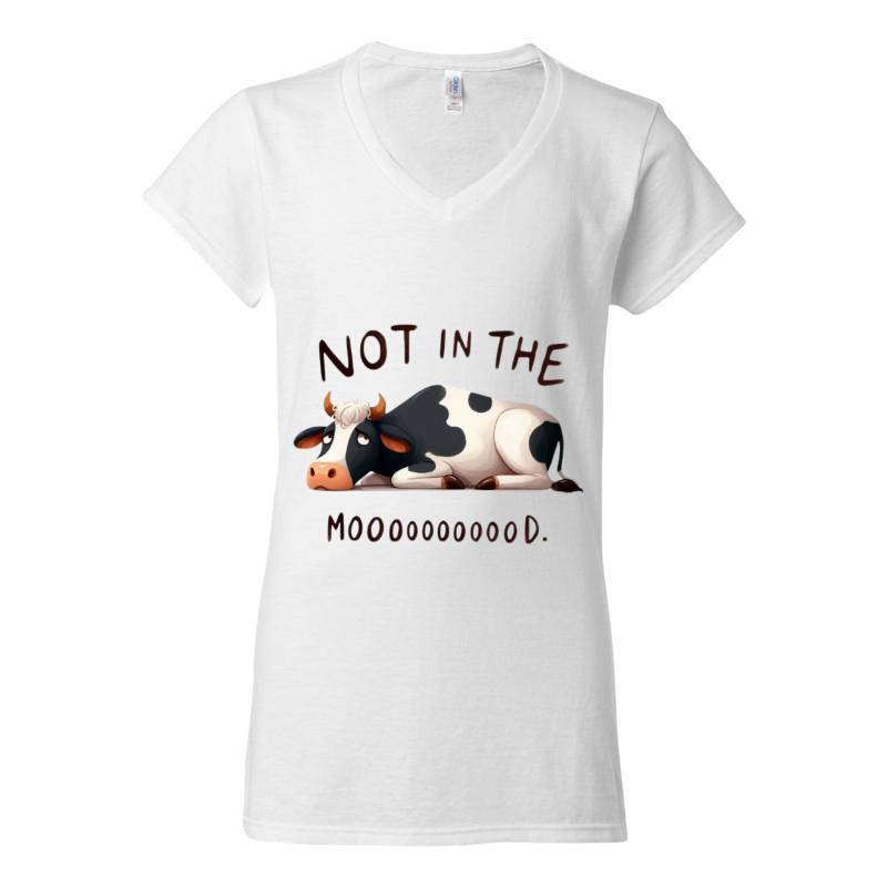 Moody Cow V-Neck T-Shirt