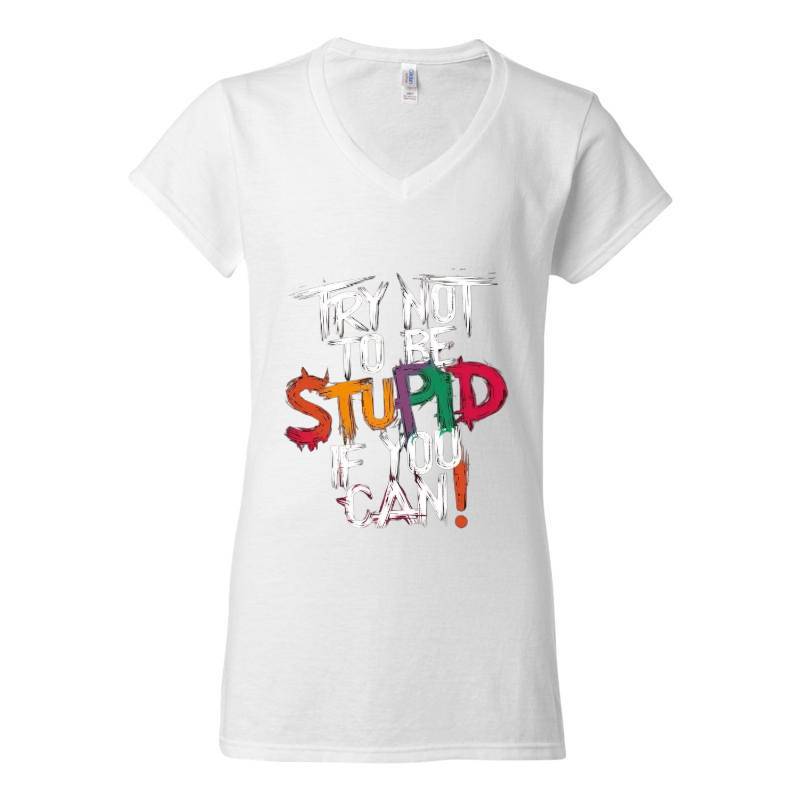 Stupid V-Neck T-Shirt