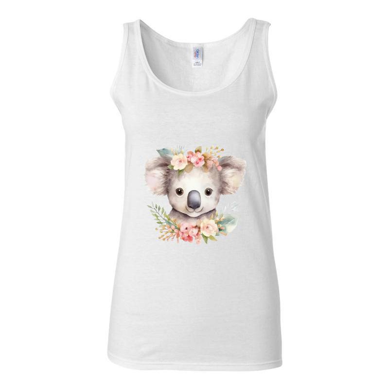 Koala with flower Tank Top T-Shirt