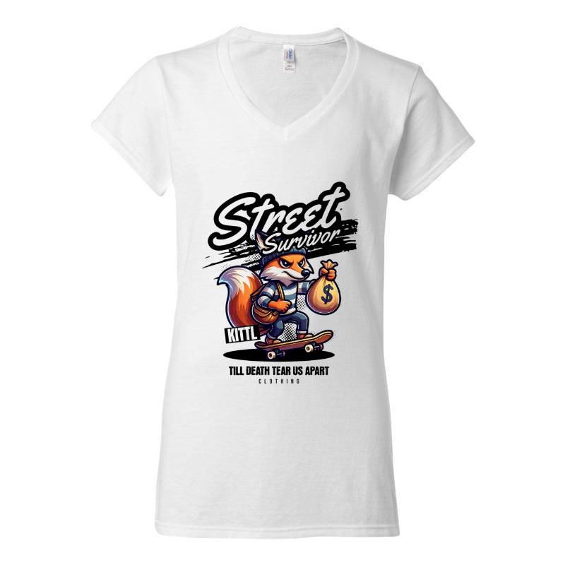 Street Survivor V-Neck T-Shirt