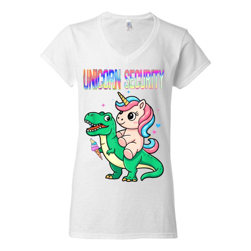Unicorn Security V-Neck T-Shirt
