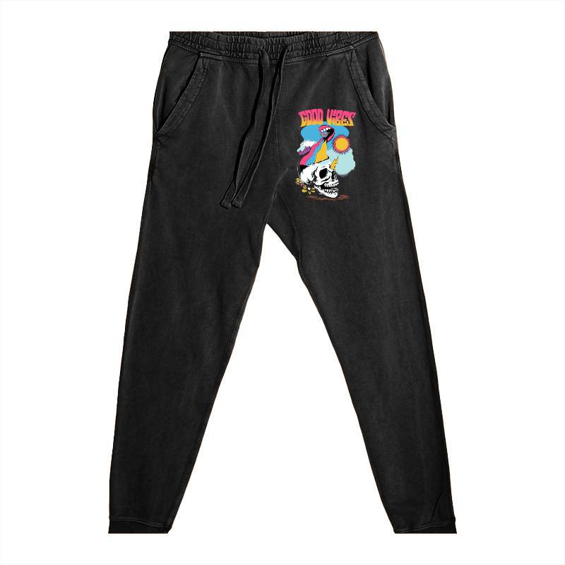 Good Vibes Skull Jogger