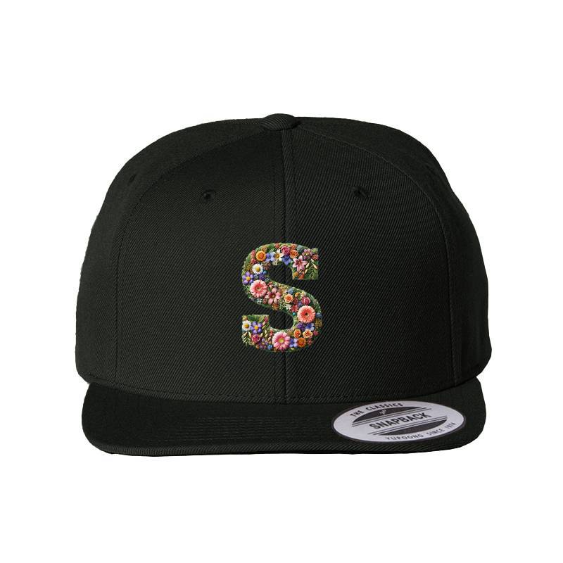 Letter S Snapback Cap