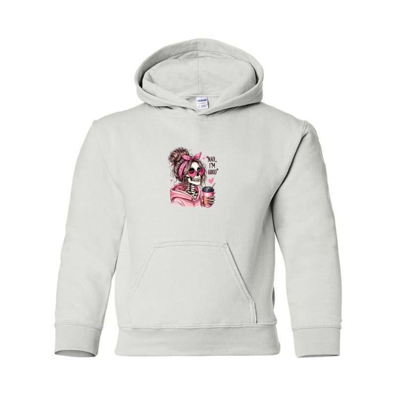 I am good Skull Hooded Sweatshirt