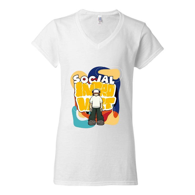 Social Introvert V-Neck T-Shirt