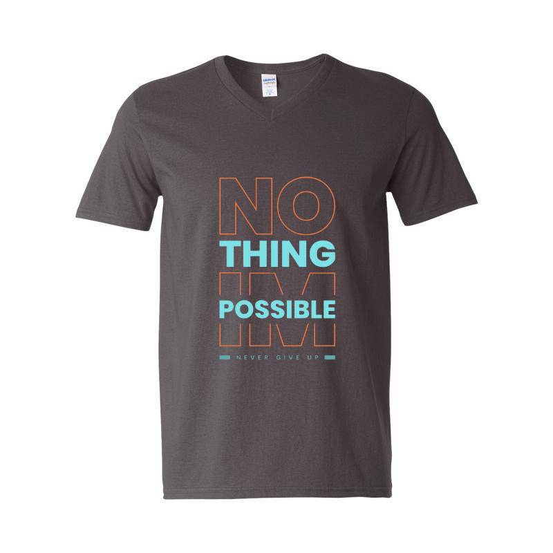 Never Give Up V-Neck T-Shirt