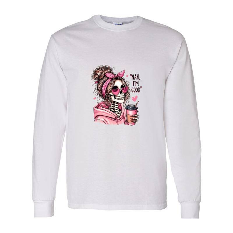 I am good Skull Long Sleeve Shirt