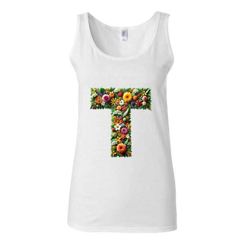 Letter T Tank Top T-Shirt