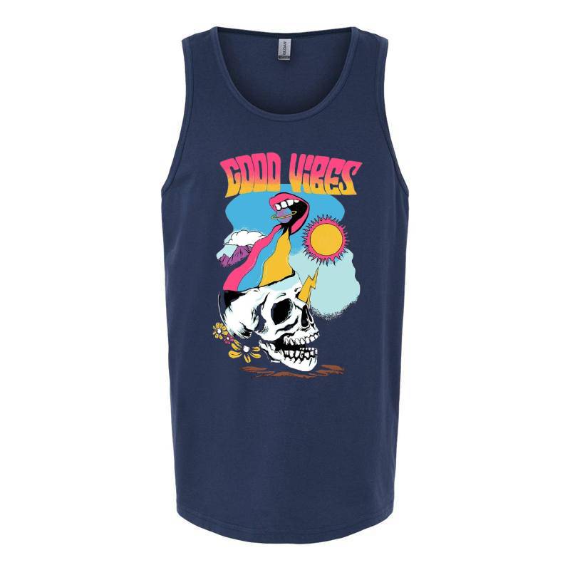 Good Vibes Skull Tank Top T-Shirt