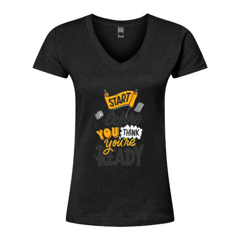 Start Before V-Neck T-Shirt