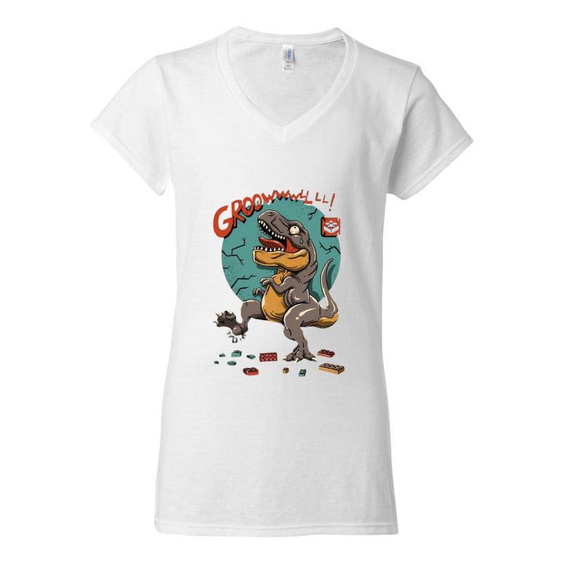 Dino Groow V-Neck T-Shirt