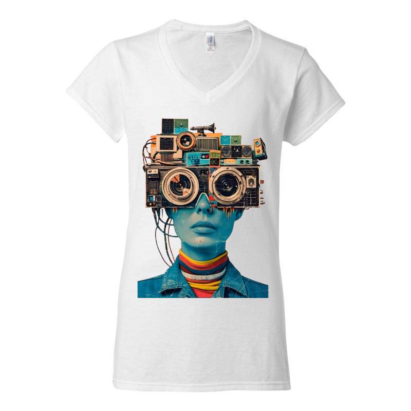 Art Woman V-Neck T-Shirt