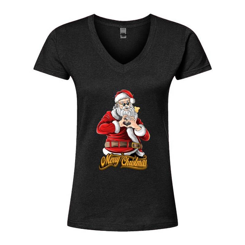 Santa Claus V-Neck T-Shirt