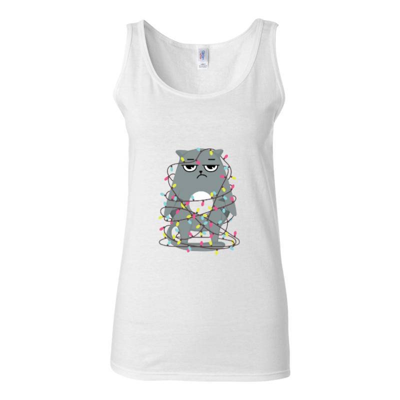 Cristmas cat Tank Top T-Shirt