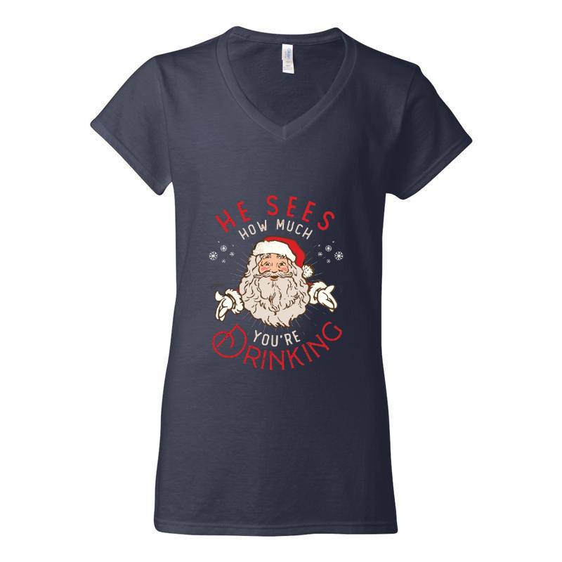 Santa V-Neck T-Shirt