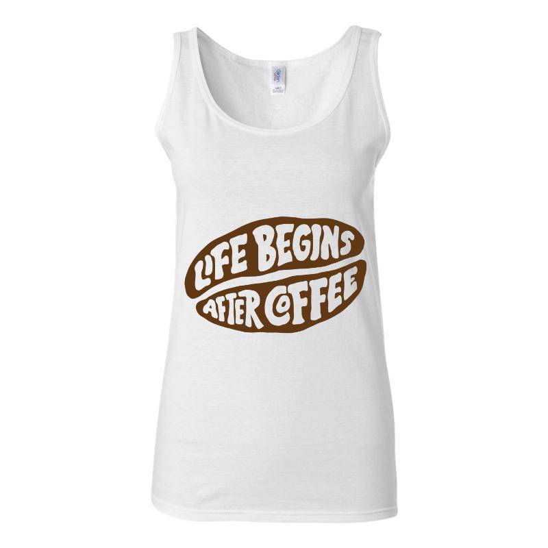 Life Begins After Coffee Tank Top T-Shirt