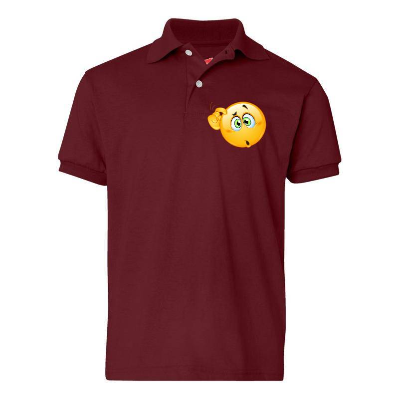 Confused Emoji Polo T-Shirt
