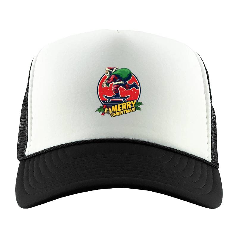 Skate Santa Claus Trucker Hat