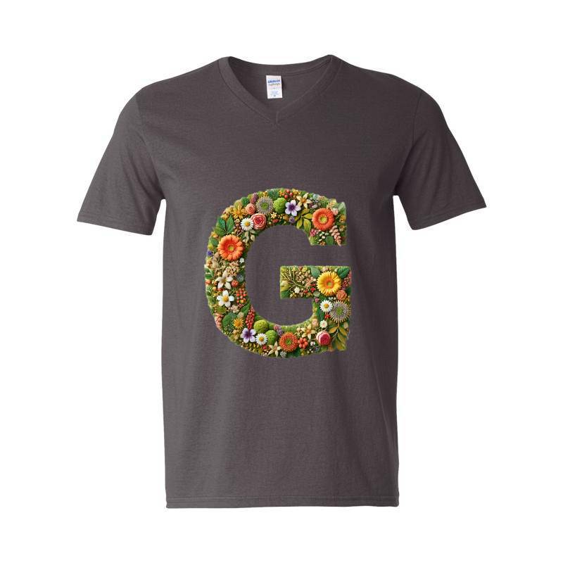 Letter G V-Neck T-Shirt