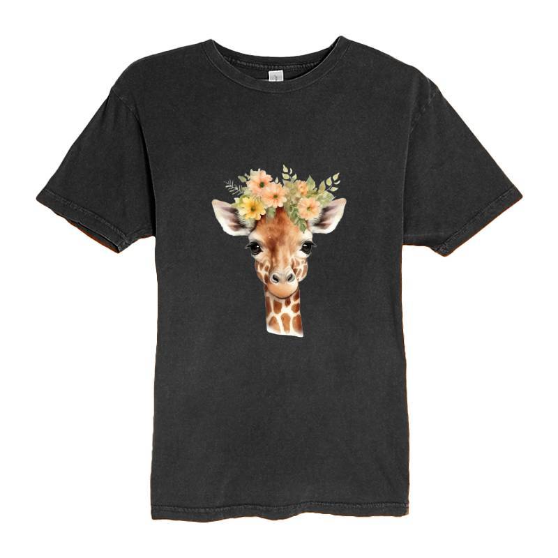 Giraffe with flower T-Shirt