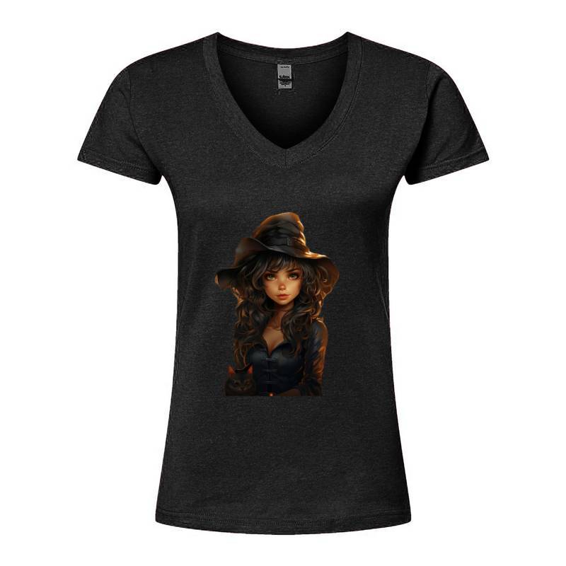 Halloween Girl V-Neck T-Shirt