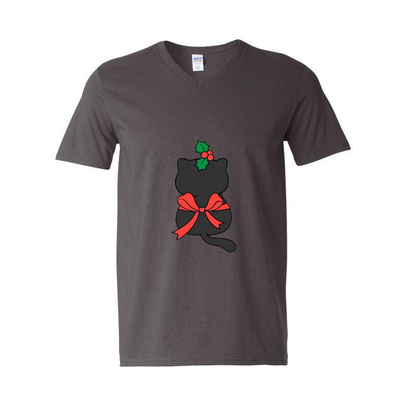 Cristmas cat V-Neck T-Shirt