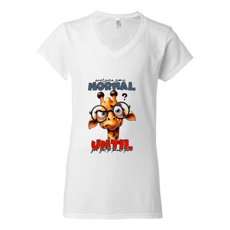 Giraffe V-Neck T-Shirt