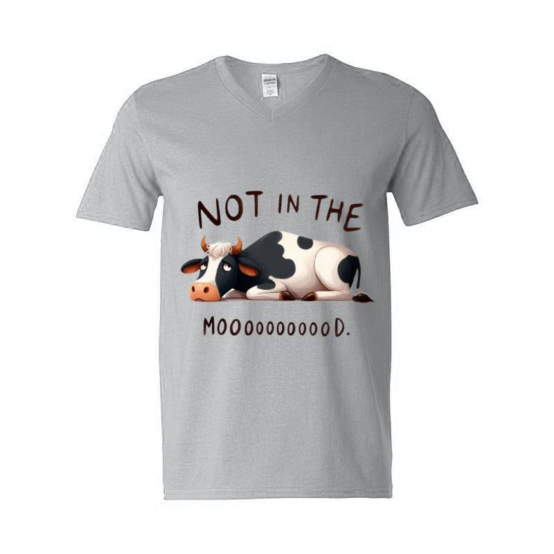 Moody Cow V-Neck T-Shirt
