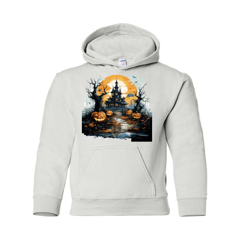 Halloween Castle Pumpkin Lantern Hooded Sweatshirt