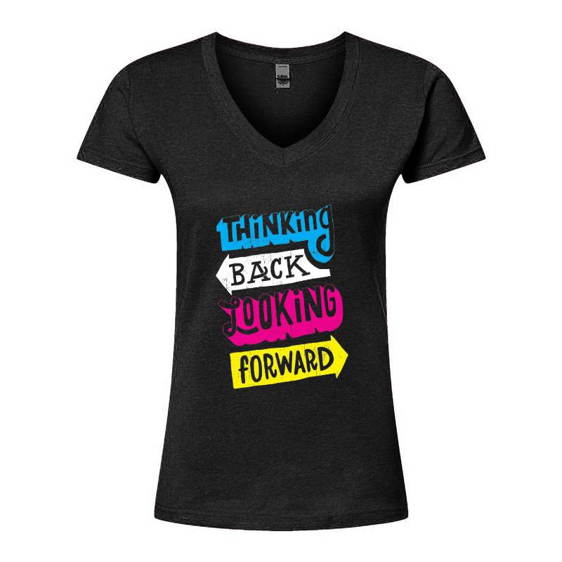 Thinking Back Looking Forward V-Neck T-Shirt