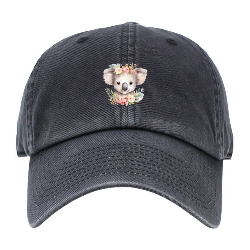 Koala with flower Baseball Cap