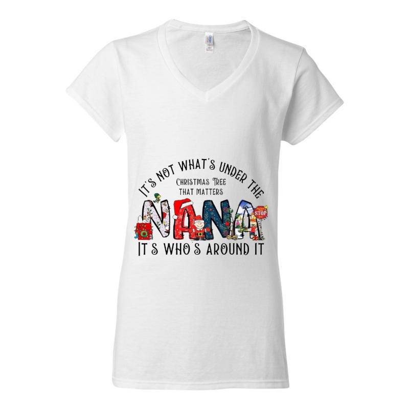 Cristmas Nana V-Neck T-Shirt