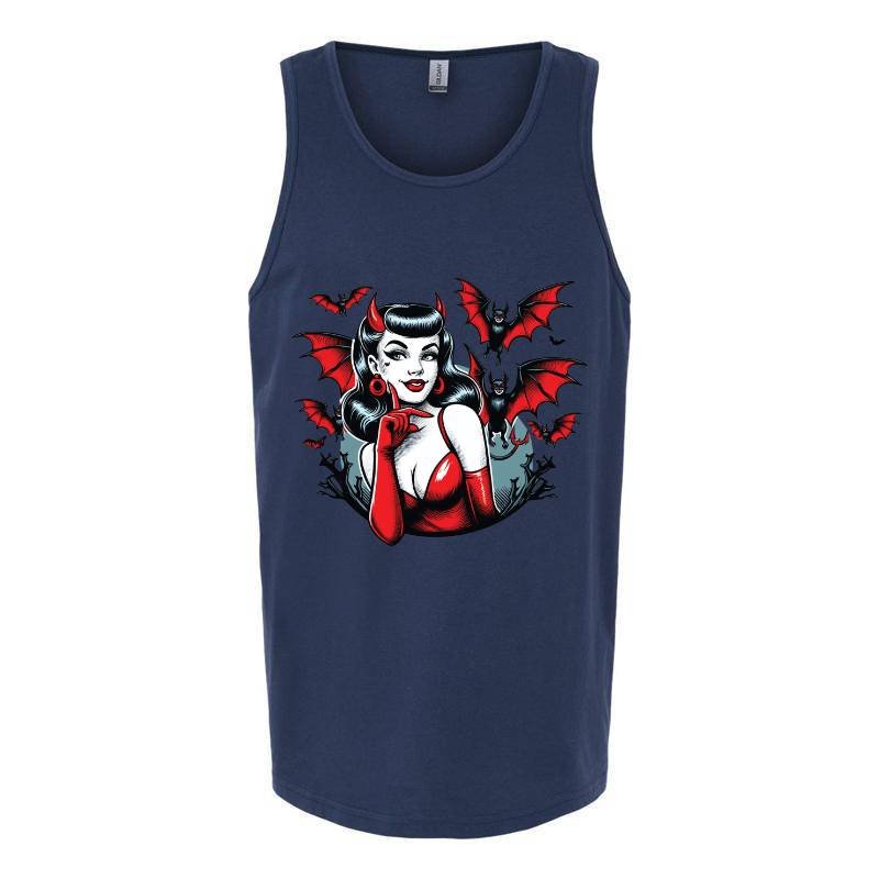 Devil Bats Ladies Fitted Tank Top T-Shirt