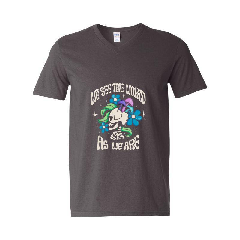 WE SEE THE WORLD AS WE ARE V-Neck T-Shirt