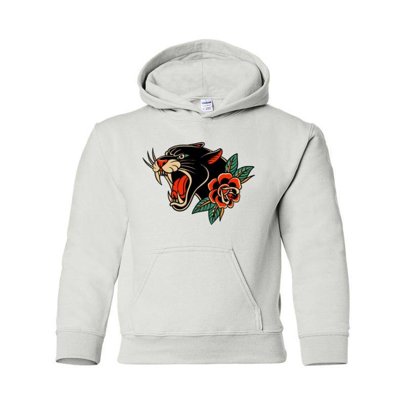 Rose and Tiger Hooded Sweatshirt