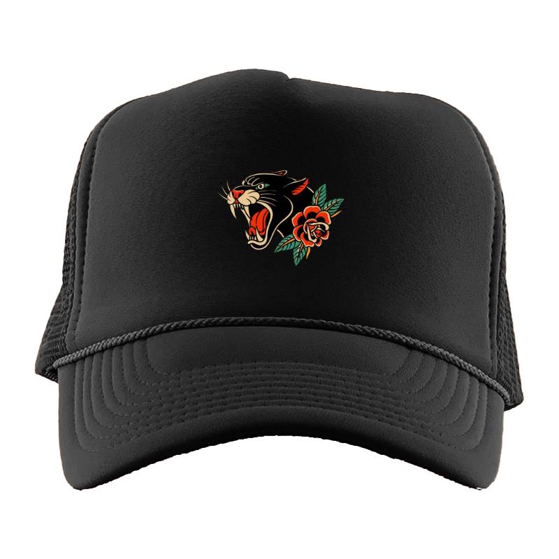 Rose and Tiger Trucker Hat