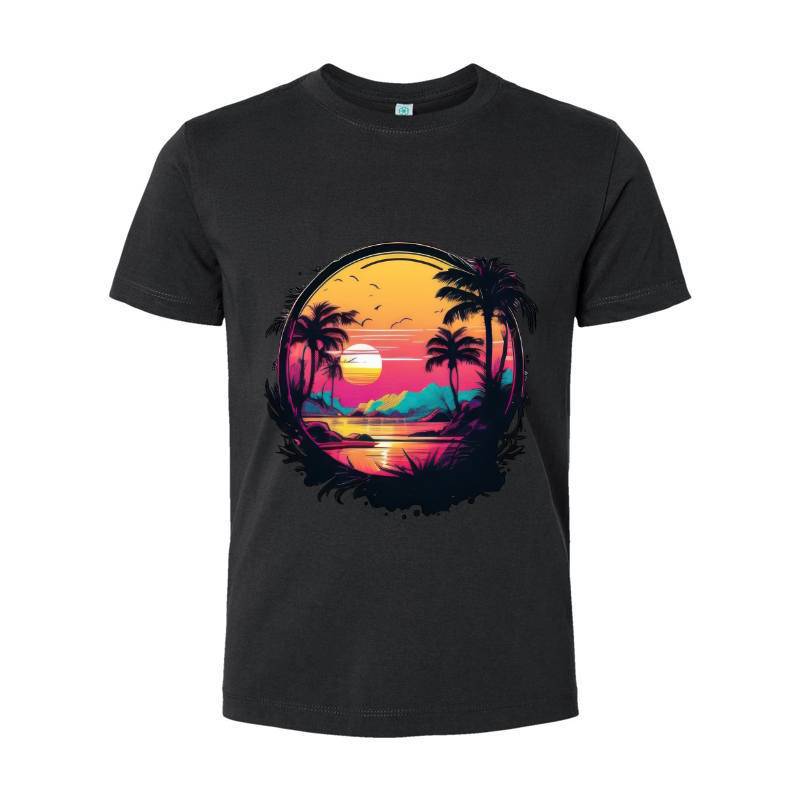 Sunset On The Tropical Island T-Shirt 