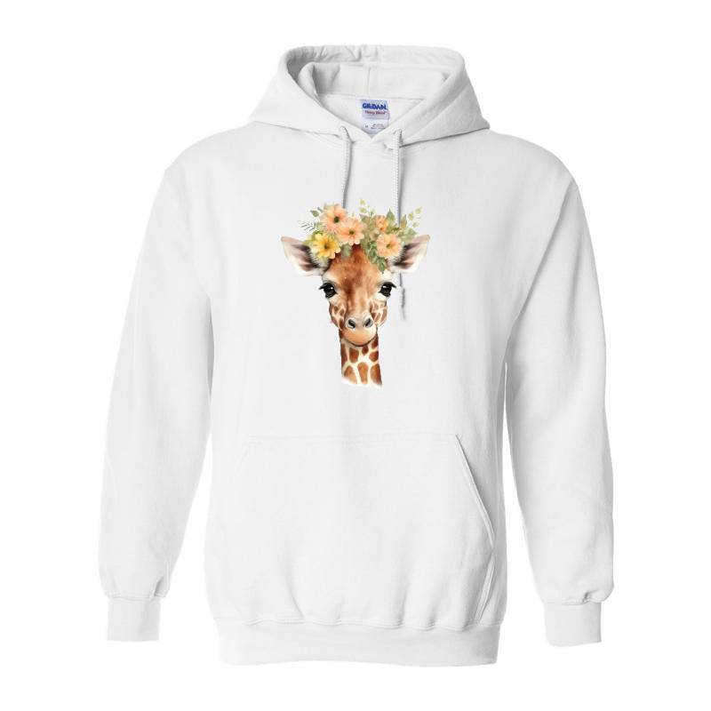 Giraffe with flower Hoodie