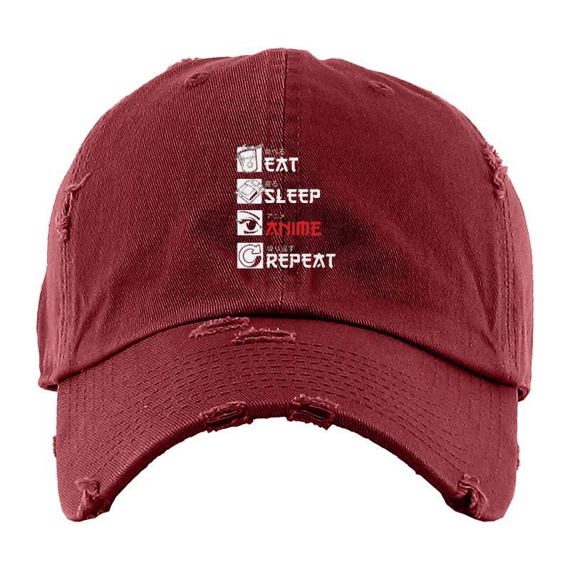 Eat Sleep Anime Repeat Baseball Cap