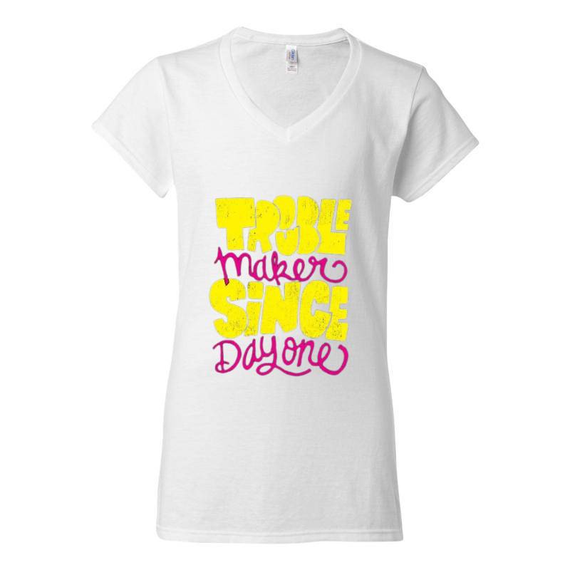 Trouble Makers Since Day One V-Neck T-Shirt