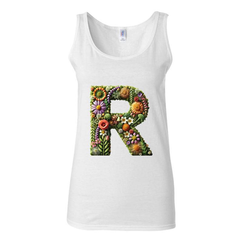 Letter R Tank Top T-Shirt