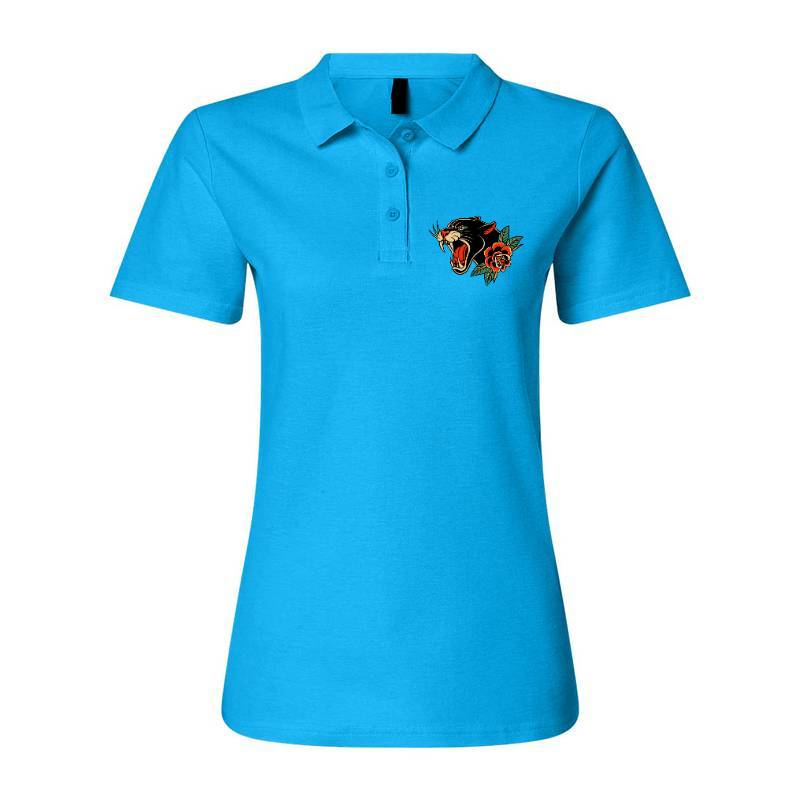 Rose and Tiger Polo T-Shirt
