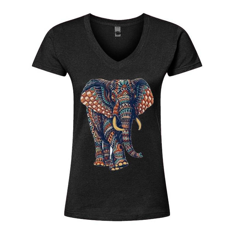 Elephant V-Neck T-Shirt