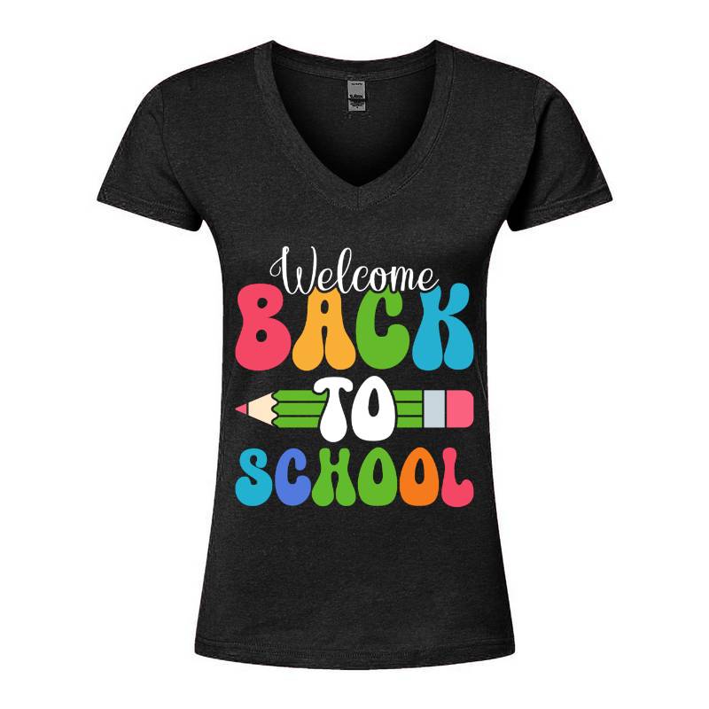 Welcome Back To School V-Neck T-Shirt