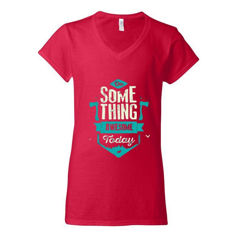 Some Thing Awesome Today V-Neck T-Shirt