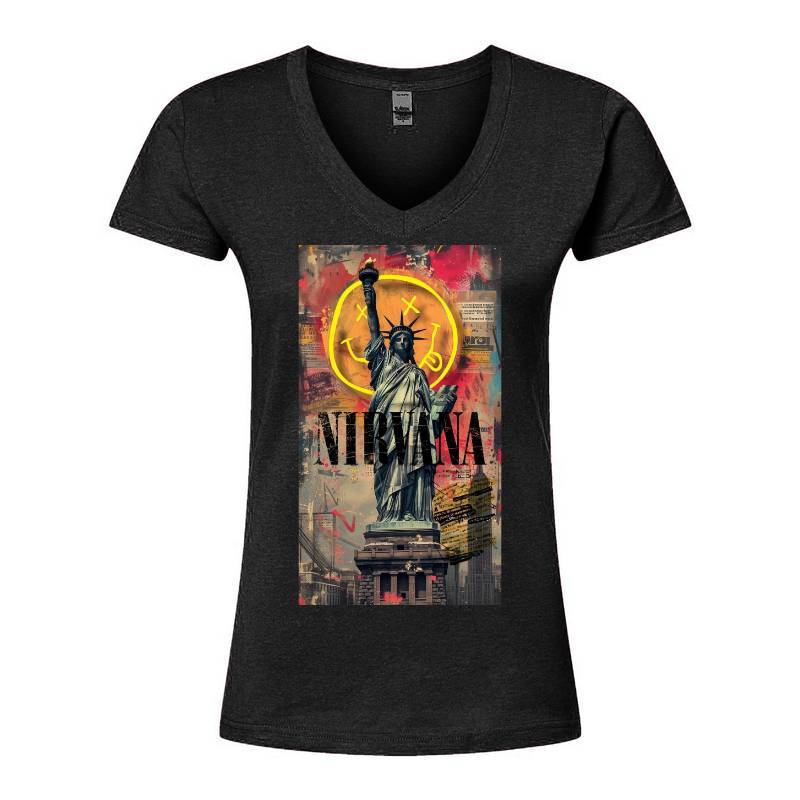 Nirvana America V-Neck T-Shirt