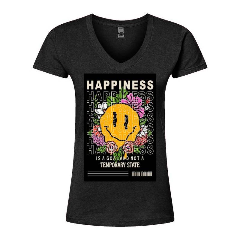 Happiness V-Neck T-Shirt