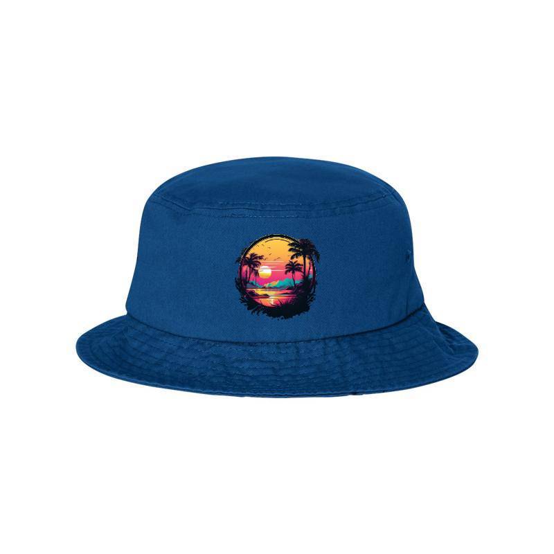 Sunset On The Tropical Island Bucket Hat