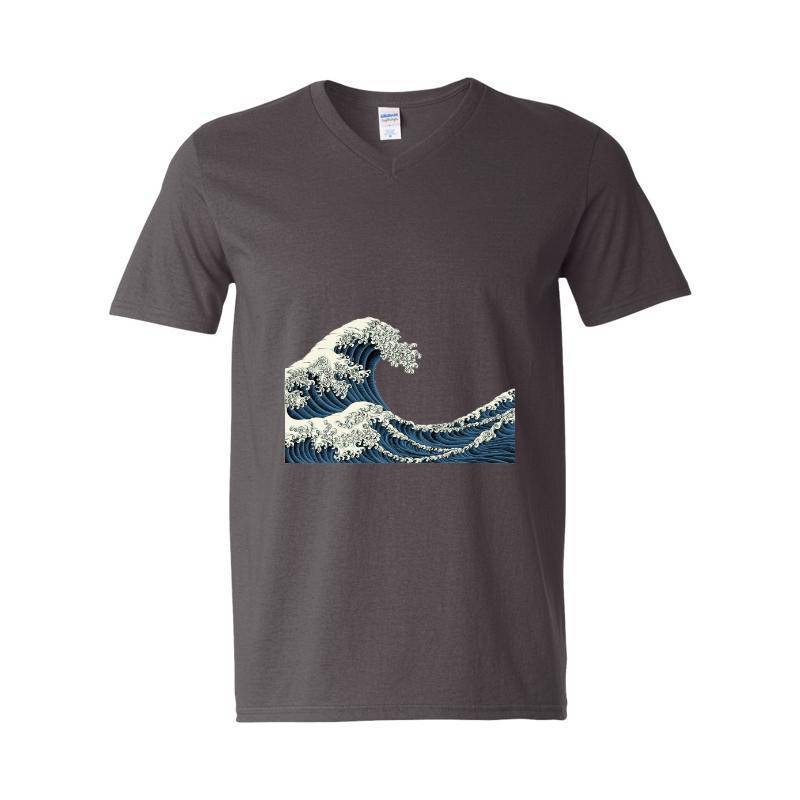 Big wave V-Neck T-Shirt